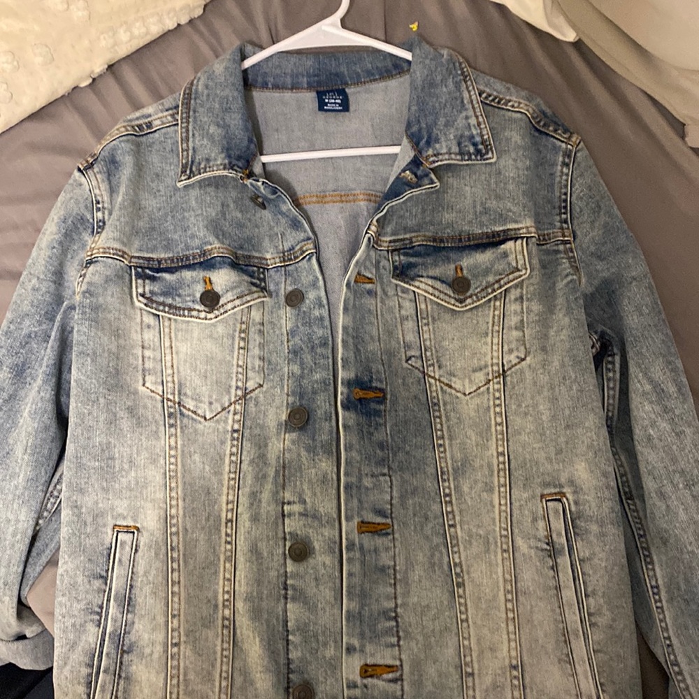 Custom painted denim jacket